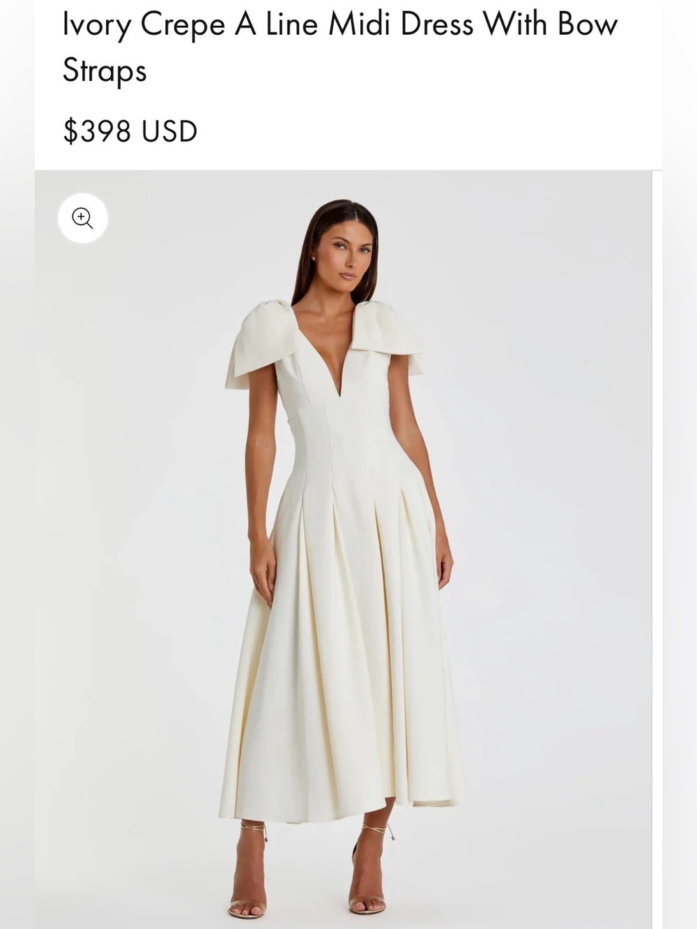 Elegant Off-Shoulder Cream V-Neck Bridal Gown